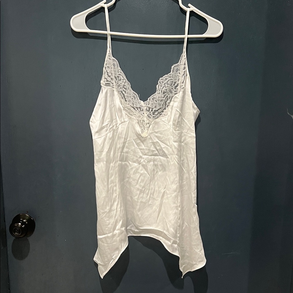 Zara White Lace Trim Camisole